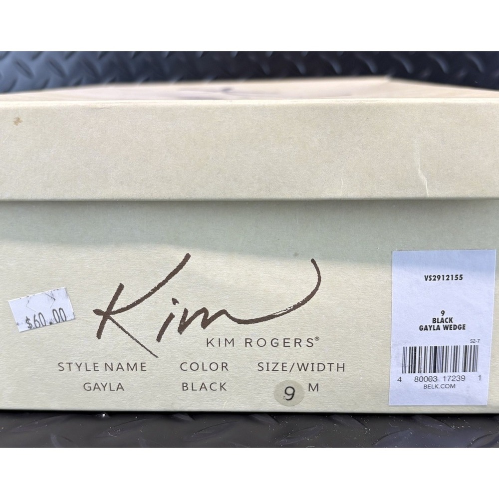 Kim Rogers Black Cork Heels Size 9 Women's Low Heel - Picture 8 of 8